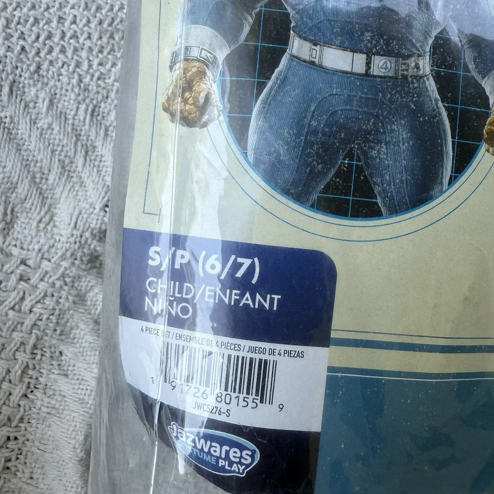 The Thing Fantastic Four Costume Kids Size Small 6/7 Halloween Dress Up Pretend